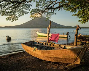 Central America Island Getaway Prints: View of Concepcion Volcano at sunset