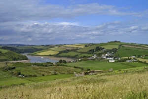 South West England Landscapes Prints: View of the Devon coast from Bantham to Thurlestone