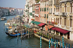View of Grand Canal and Riva del Vin from Rialto Bridge, Venice, UNESCO World Heritage Site View of Grand Canal and Riva del Vin from Rialto Bridge, Venice, UNESCO World Heritage Site