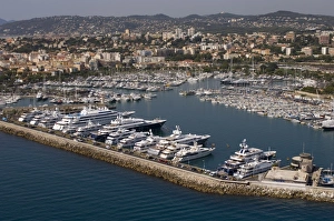 View from helicopter of Antibes, Alpes-Maritimes, Provence, Cote d'Azur
