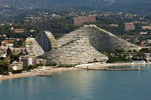 View from helicopter of Marina Baie des Anges, Villeneuve Loubet, Provence View from helicopter of Marina Baie des Anges, Villeneuve Loubet, Provence