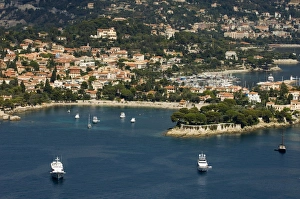 View from helicopter of St. Jean Cap Ferrat, Alpes-Maritimes, Provence View from helicopter of St. Jean Cap Ferrat, Alpes-Maritimes, Provence