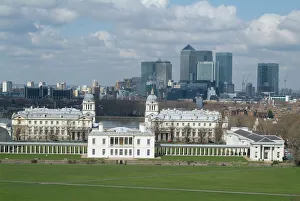 View over London from Greenwich, UNESCO World Heritage Site, SE10, England View over London from Greenwich, UNESCO World Heritage Site, SE10, England