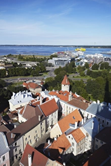 View of Lower Town with Ferry Terminal in background, Tallinn, Estonia View of Lower Town with Ferry Terminal in background, Tallinn, Estonia
