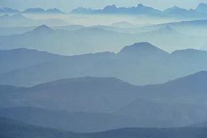 French Countryside Scenery Prints: View from Mount Ventoux looking towards the Alps, Rhone Alpes, France, Europe