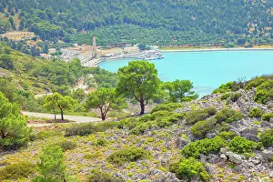 Images Dated 3rd August 2025: Panormitis Bay Print, Symi Island, Greece