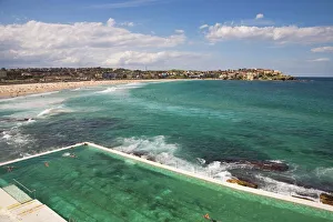 View over the pool at the Bondi Icebergs and Bondi Beach in the Eastern Suburbs towards North Bondi View over the pool at the Bondi Icebergs and Bondi Beach in the Eastern Suburbs towards North Bondi