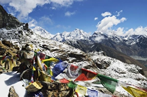 View from Renjo Pass of Everest Himalayan Range, Sagarmatha National Park, UNESCO World Heritage Site View from Renjo Pass of Everest Himalayan Range, Sagarmatha National Park, UNESCO World Heritage Site
