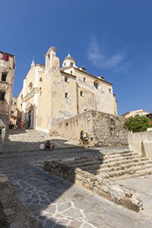 View of the Roman Catholic Cathedral St. Jean Baptiste in Calvi, Balagne Region, northwest Corsica View of the Roman Catholic Cathedral St. Jean Baptiste in Calvi, Balagne Region, northwest Corsica