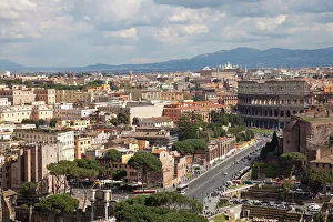 View over Rome and the Colosseum from the Altar of the Fatherland, Capitoline Hill View over Rome and the Colosseum from the Altar of the Fatherland, Capitoline Hill