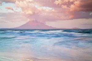 Prints of View from San Jorge of Conception Volcano, Ometepe Island, Nicaragua, Central America Related Prints: View from San Jorge, Conception Volcano Print