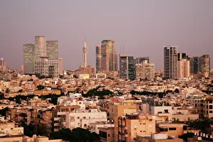 View over the skyline of Tel Aviv, Israel, Middle East View over the skyline of Tel Aviv, Israel, Middle East