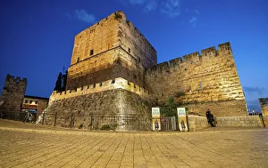 Jerusalem Israel Landmarks Prints: A view from the side of the Jaffa Gate, Jerusalem, Israel, Middle East
