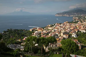 View of Vesuvio and Terrheinian Sea from above Sorrento, Costiera Amalfitana (Amalfi Coast) View of Vesuvio and Terrheinian Sea from above Sorrento, Costiera Amalfitana (Amalfi Coast)