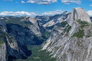 Rock Face Collection: View over Yosemite National Park with Half Dome, UNESCO World Heritage Site, California