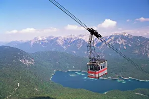 Prints of View from Zugspitze, Bavaria, Germany, Europe Bavaria Prints: Zugspitze Mountain Panorama Print