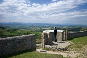 Viewpoint and orientation table at Saint Romain de Lerps, Ardeche, France, Europe Viewpoint and orientation table at Saint Romain de Lerps, Ardeche, France, Europe