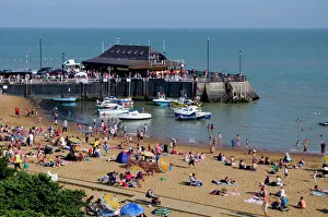 Prints of Viking Bay beach, Broadstairs, Kent, England, United Kingdom, Europe Kent Prints: Viking Bay Beach Print, Broadstairs, Kent