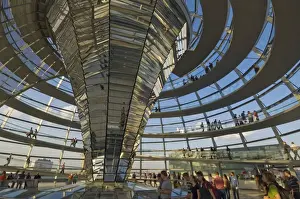 Parliament Prints: Reichstag Dome Cupola Print, Berlin