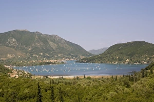 Vlicho Bay and Nidri, Lefkada, Ionion Islands, Greek Islands, Greece, Europe Vlicho Bay and Nidri, Lefkada, Ionion Islands, Greek Islands, Greece, Europe