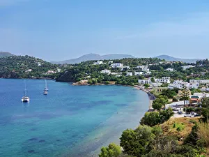 Leros Island Greece Prints: Vromolithos Beach, elevated view, Leros Island, Dodecanese, Greek Islands, Greece, Europe