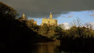 Warkworth castle and river Coquet, near Amble, Northumberland, England Warkworth castle and river Coquet, near Amble, Northumberland, England