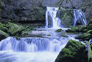 Waterfall In France Prints: Waterfall, Source de la Loue, Doubs, Franche-Comte, France, Europe