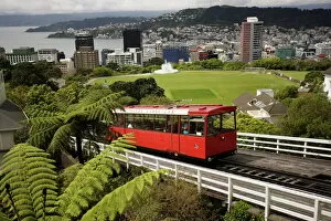 Railroad Track Collection: Wellington Cable Car, Wellington, North Island, New Zealand, Pacific