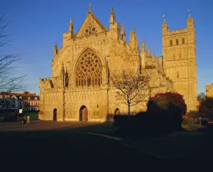 The West Front of Exeter Cathedral, Devon, England, UK, Europe The West Front of Exeter Cathedral, Devon, England, UK, Europe