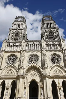 Western facade of Sainte-Croix (Holy Cross) cathedral, Orleans, Loiret, France, Europe Western facade of Sainte-Croix (Holy Cross) cathedral, Orleans, Loiret, France, Europe