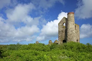 Wheal Reath ruined Cornish tin mine engine house, Cripplesease near St Wheal Reath ruined Cornish tin mine engine house, Cripplesease near St