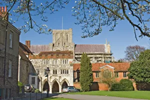 Winchester Cathedral and precinct, Winchester, Hampshire, England, United Kingdom, Europe Winchester Cathedral and precinct, Winchester, Hampshire, England, United Kingdom, Europe