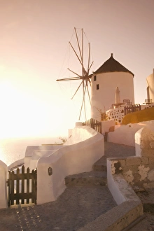 Santorini Landscape Photography Prints: Windmill, Oia