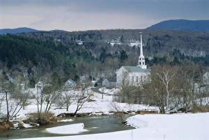 American Countryside Prints: Winter in Stowe