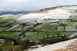 UK Winter Landscapes Prints: A wintry landscape at springtime in Powys, Wales, United Kingdom, Europe