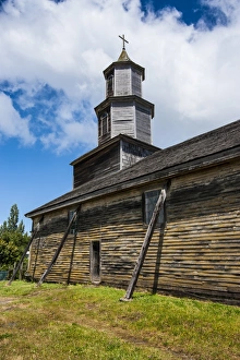 The wooden church of Nercon, UNESCO World Heritage Site, Chiloe, Chile, South America The wooden church of Nercon, UNESCO World Heritage Site, Chiloe, Chile, South America