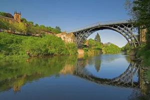 The worlds first Ironbridge built by Abraham Darby over the River Severn at Ironbridge Gorge The worlds first Ironbridge built by Abraham Darby over the River Severn at Ironbridge Gorge