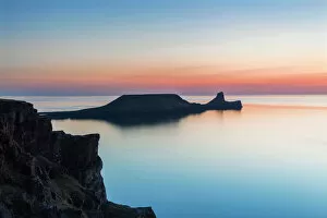 Wales Collection: Worms Head, Rhossili Bay, Gower, Wales, United Kingdom, Europe