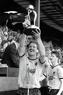 Sherpa Van Trophy Final, Wolves vs Burnley, Ally Robertson lifts the trophy Sherpa Van Trophy Final, Wolves vs Burnley, Ally Robertson lifts the trophy