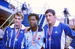 1982 Brisbane Commonwealth Games 200m medalists - Allan Wells & Mike McFarlane 1982 Brisbane Commonwealth Games 200m medalists - Allan Wells & Mike McFarlane
