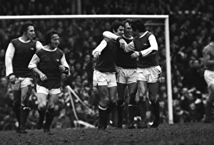 Arsenals Frank McLintock celebrates his goal with Jon Sammels and Bob McNab Arsenals Frank McLintock celebrates his goal with Jon Sammels and Bob McNab