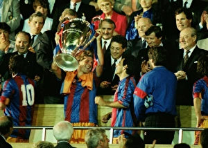 Barcelonas Michael Laudrup lifts the 1992 European Cup Barcelonas Michael Laudrup lifts the 1992 European Cup