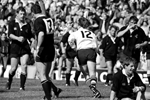 Baths Simon Halliday celebrates his try - 1987 John Player Cup Final Baths Simon Halliday celebrates his try - 1987 John Player Cup Final