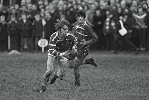 A bloodied JPR Williams runs for Bridgend against the All Blacks in 1978 A bloodied JPR Williams runs for Bridgend against the All Blacks in 1978