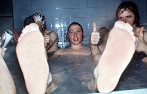 Brian Greenhoff celebrates Manchester Uniteds victory in the 1976 FA Cup semi-final Brian Greenhoff celebrates Manchester Uniteds victory in the 1976 FA Cup semi-final