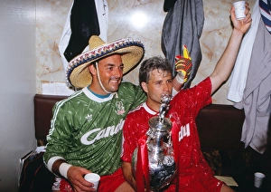 Bruce Grobbelaar and Glenn Hysen celebrate Liverpools 1990 league title Bruce Grobbelaar and Glenn Hysen celebrate Liverpools 1990 league title