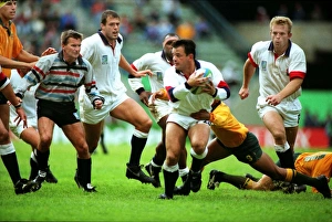 Will Carling looks for support at the 1995 Rugby World Cup Will Carling looks for support at the 1995 Rugby World Cup