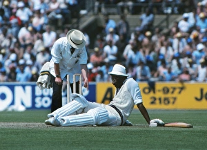 Clive Lloyd recovers after almost being run out - 1979 World Cup Final Clive Lloyd recovers after almost being run out - 1979 World Cup Final