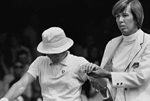 Doris Hart helps the injured Nancy Richey from the court - 1970 Wightman Cup Doris Hart helps the injured Nancy Richey from the court - 1970 Wightman Cup
