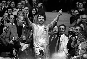 England captain Bill Beaumont celebrates victory over Wales - 1980 Five Nations England captain Bill Beaumont celebrates victory over Wales - 1980 Five Nations
